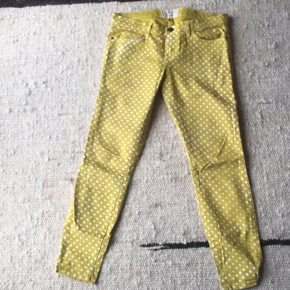Current Elliot Yellow Dot Skinny Jean